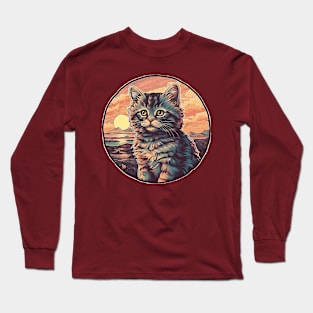 Sunset Kitten Long Sleeve T-Shirt